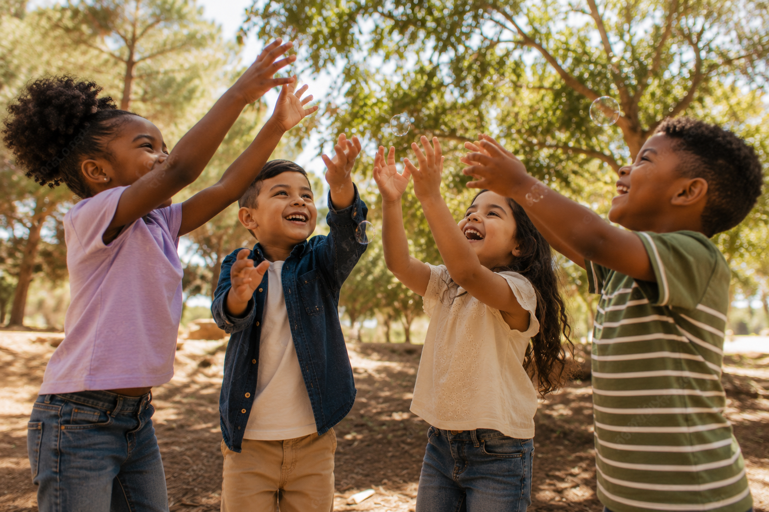Children playing together in a supportive, welcoming environment